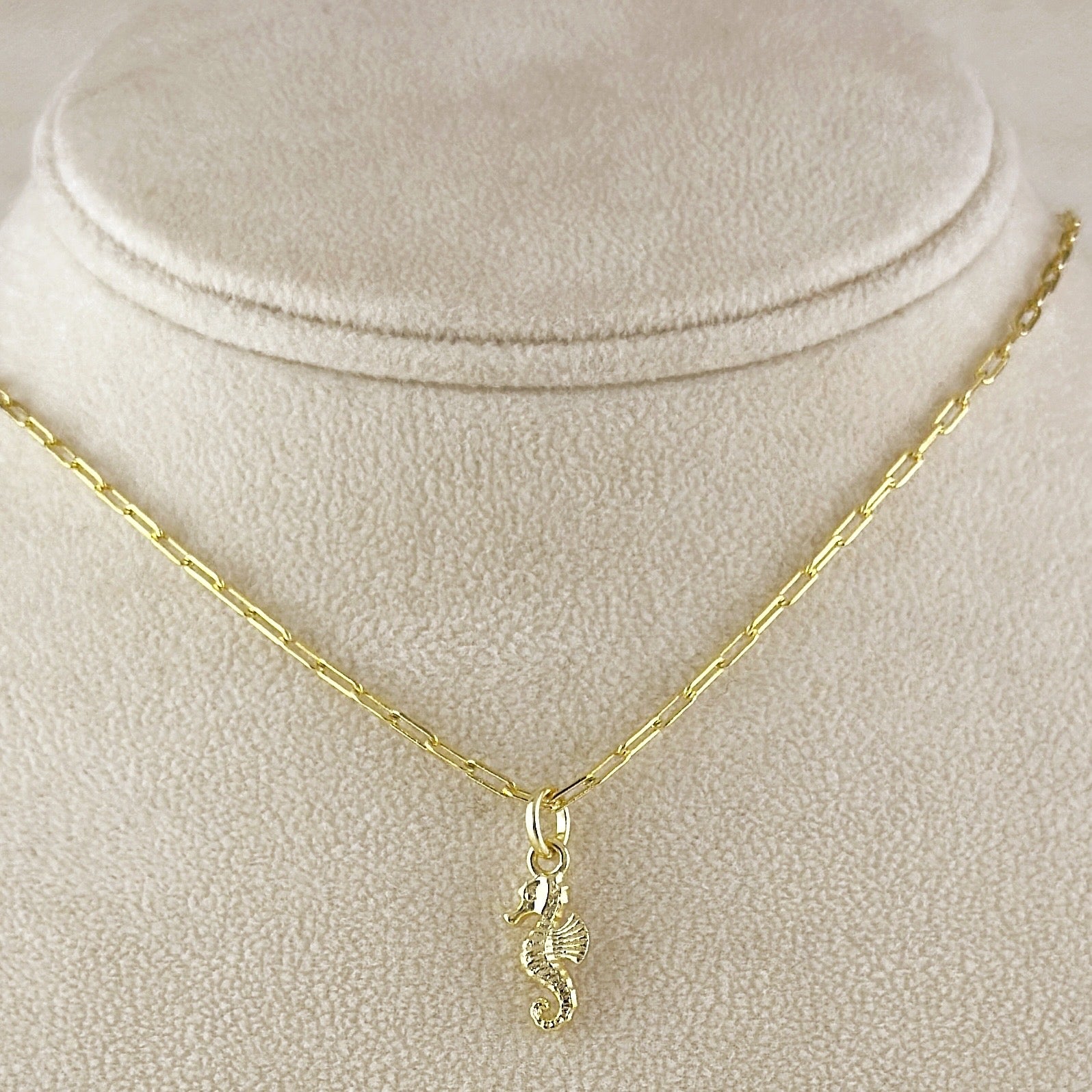 18k Gold Filled Sea Horse Charm