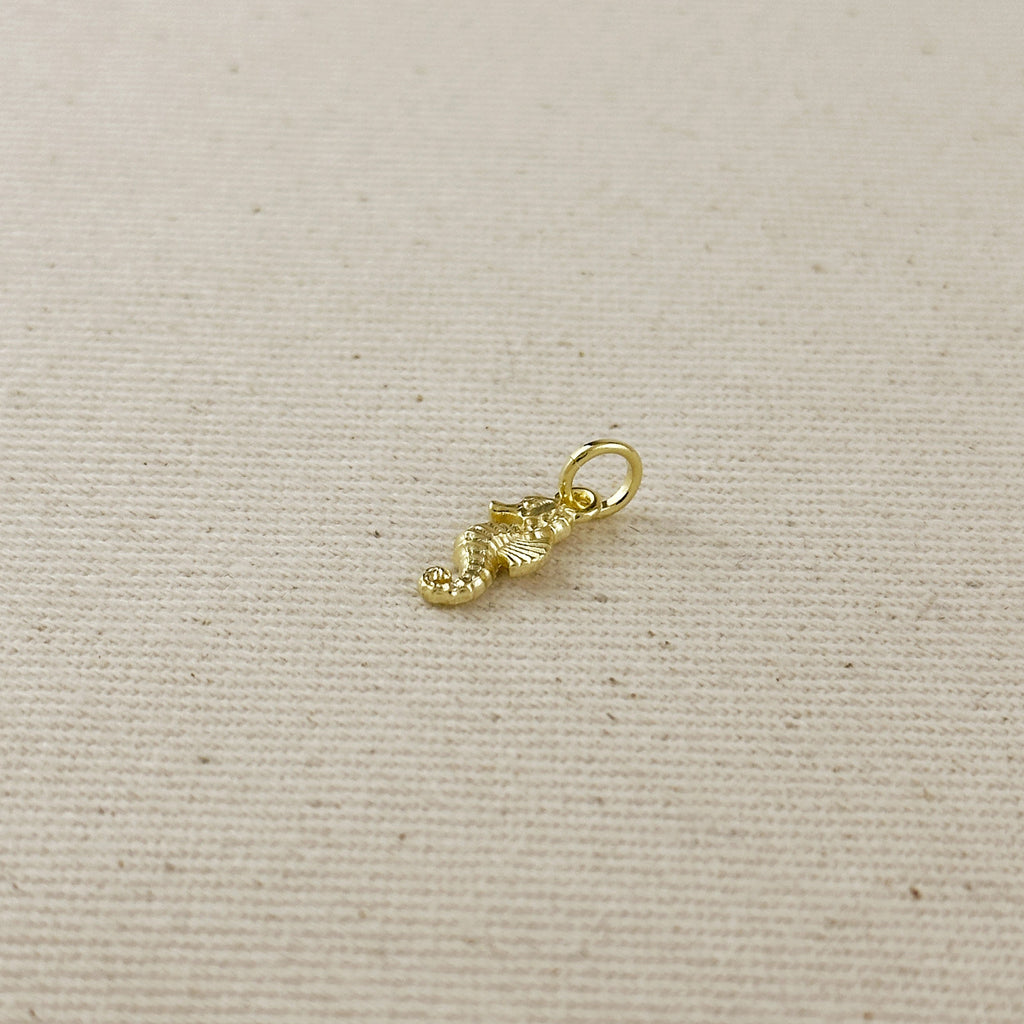 18k Gold Filled Sea Horse Charm
