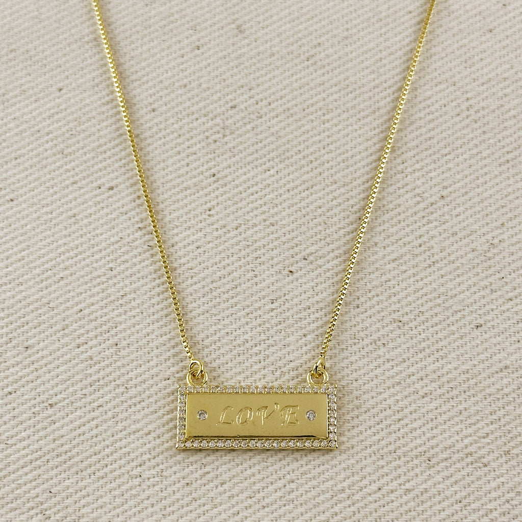 18k Gold Filled Love Necklace
