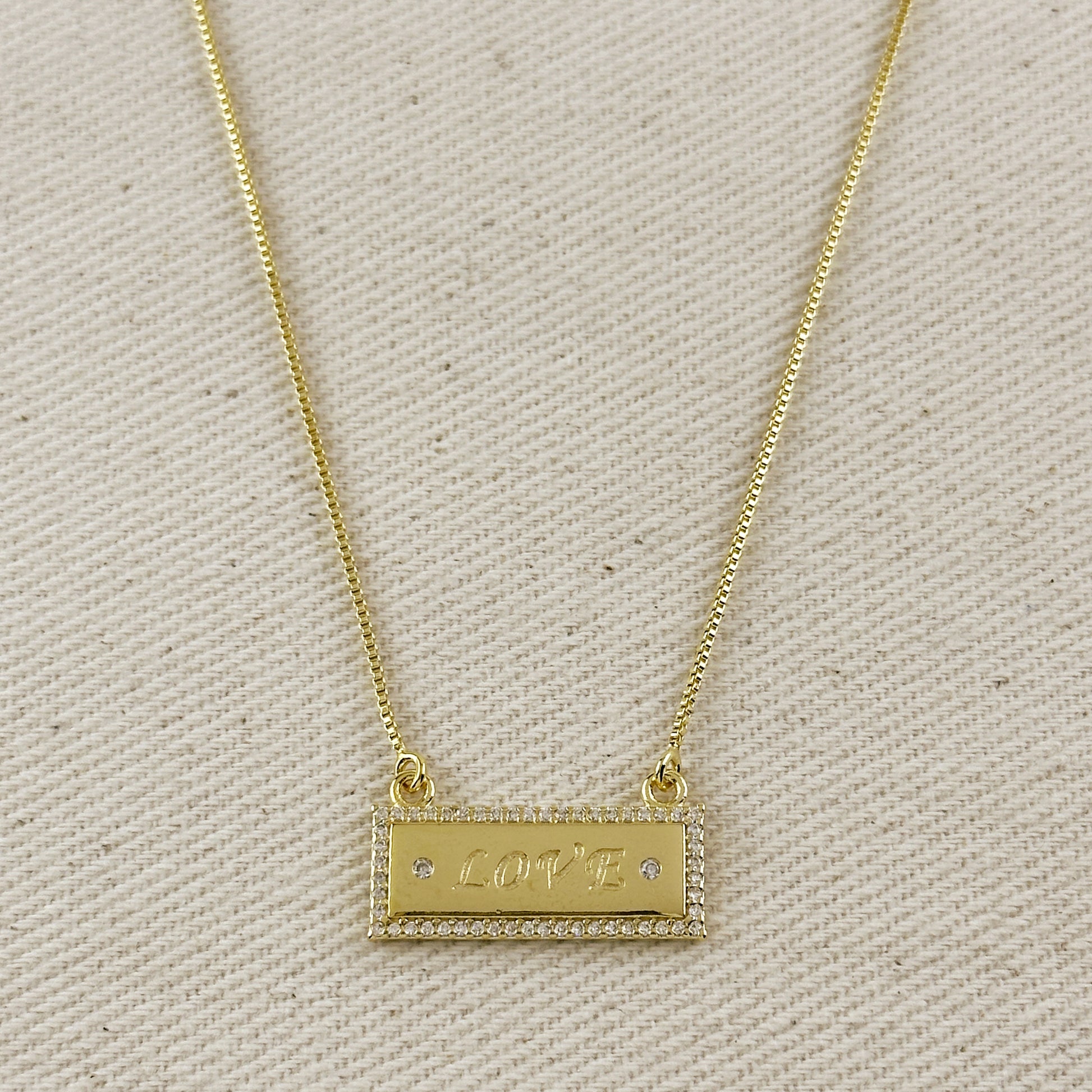 18k Gold Filled Love Necklace