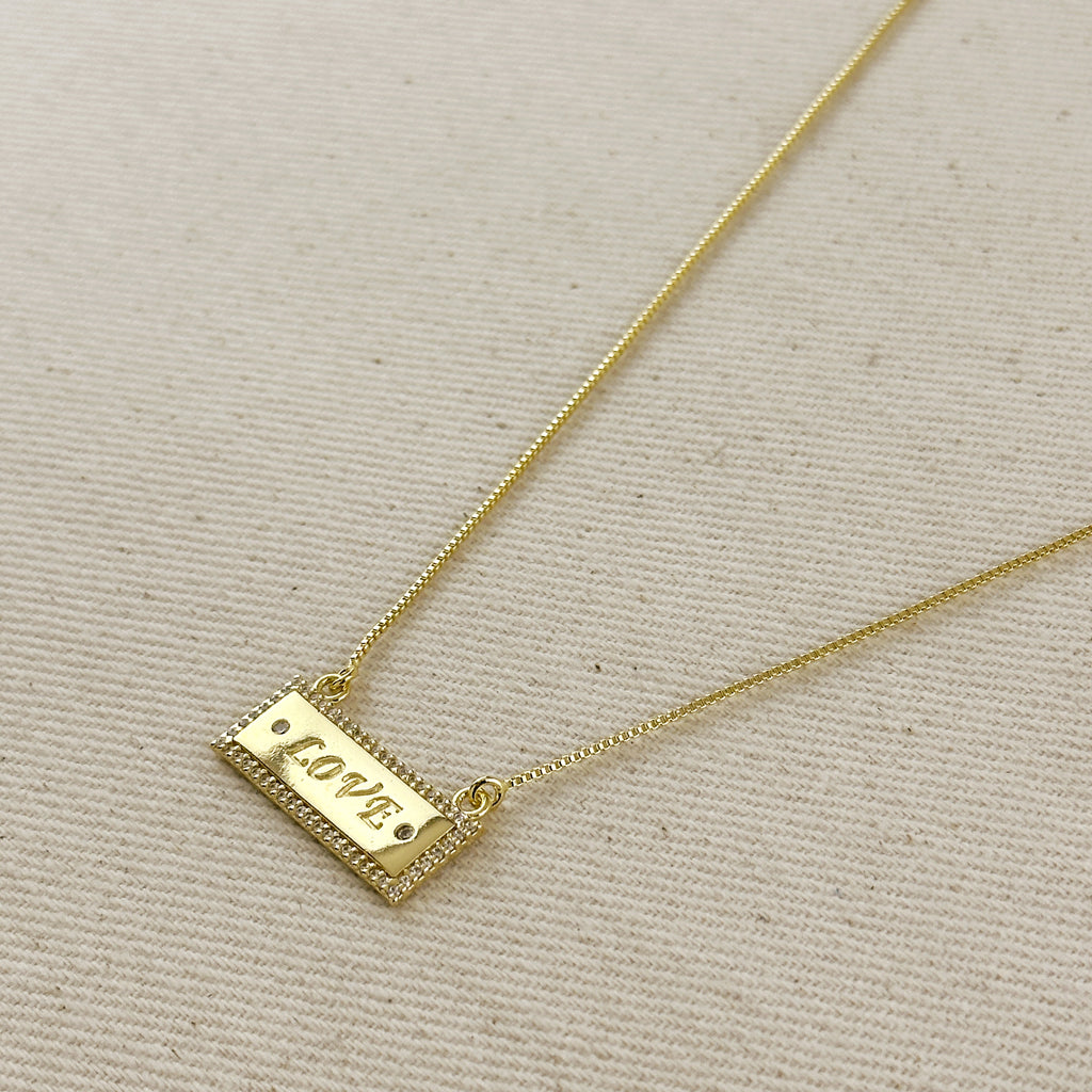 18k Gold Filled Love Necklace
