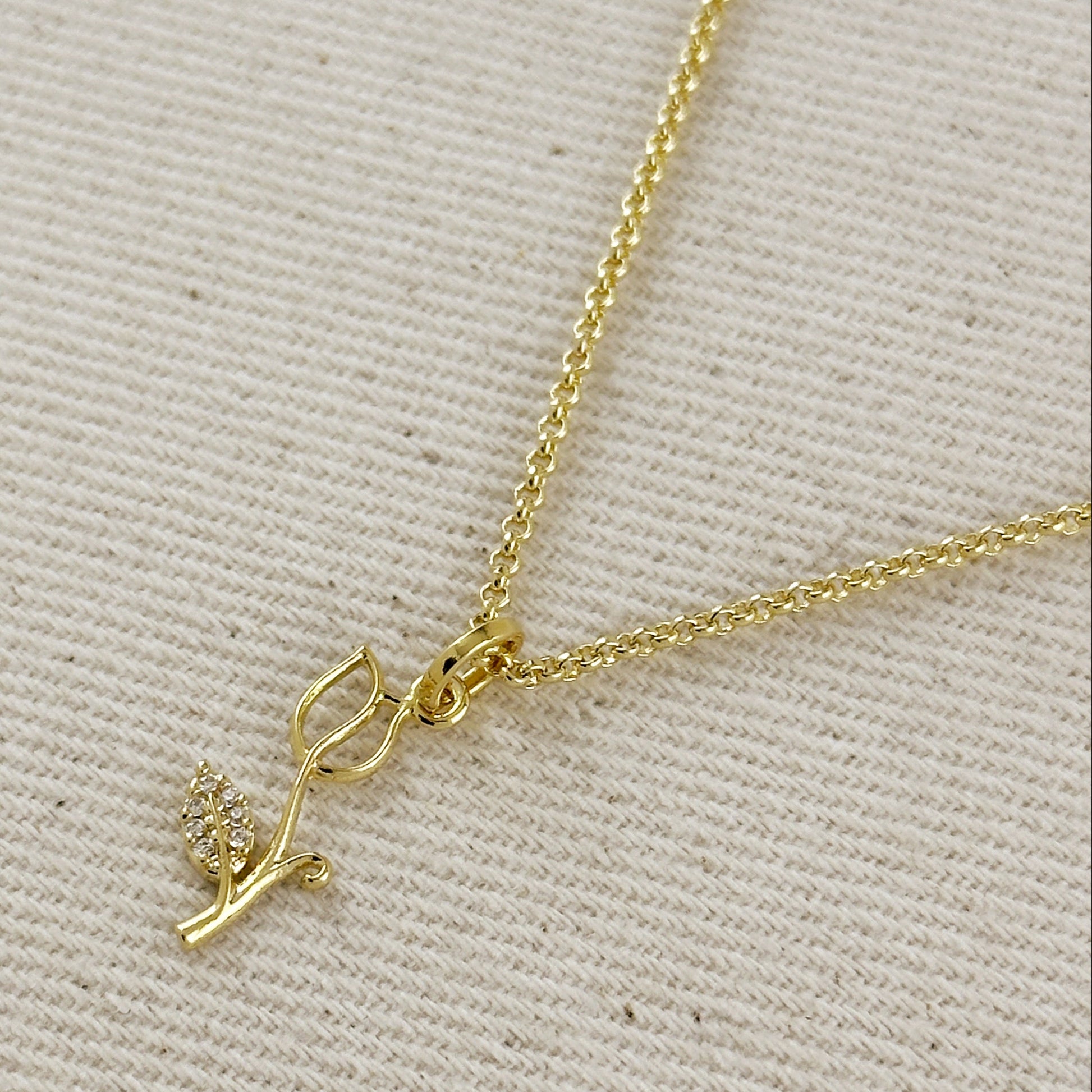 18k Gold Filled Tulip Charm Necklace