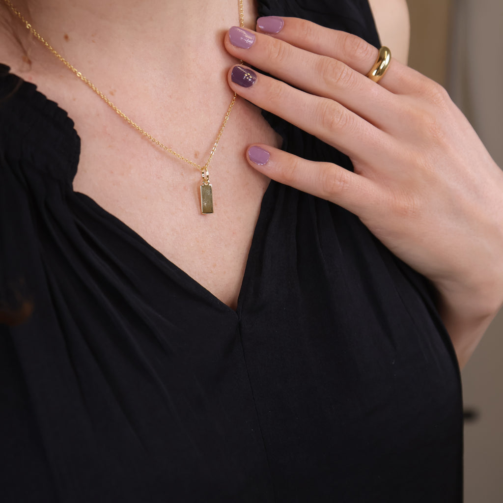 Engravable Plaque Charm 12.0mm x 5.0mm