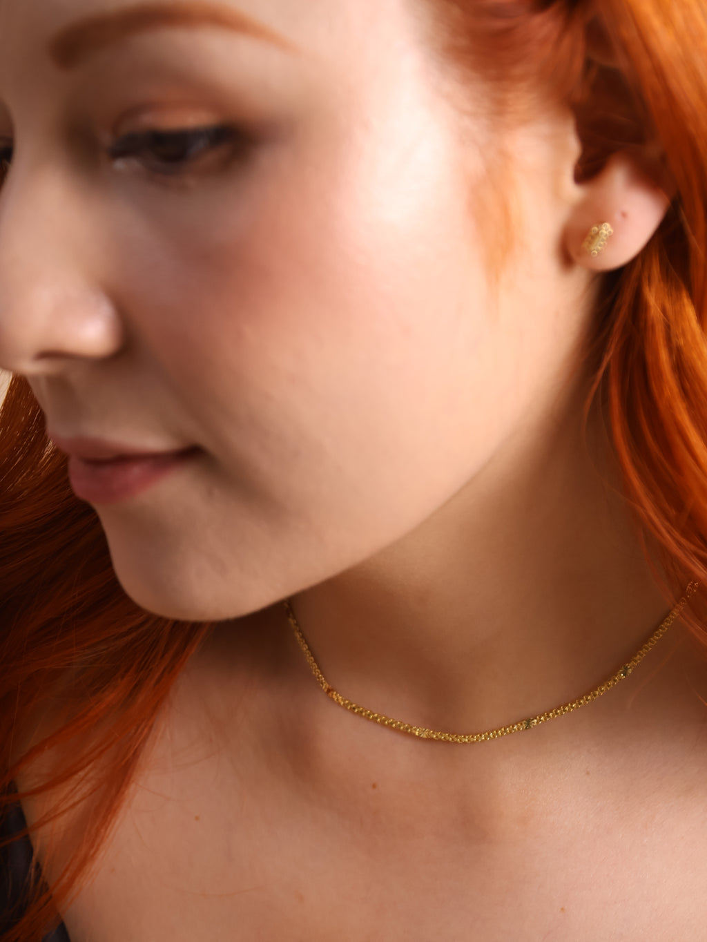 18k Gold Filled 2.5mm Mesh Chain with Diamond Cut Pressed Detail Necklace