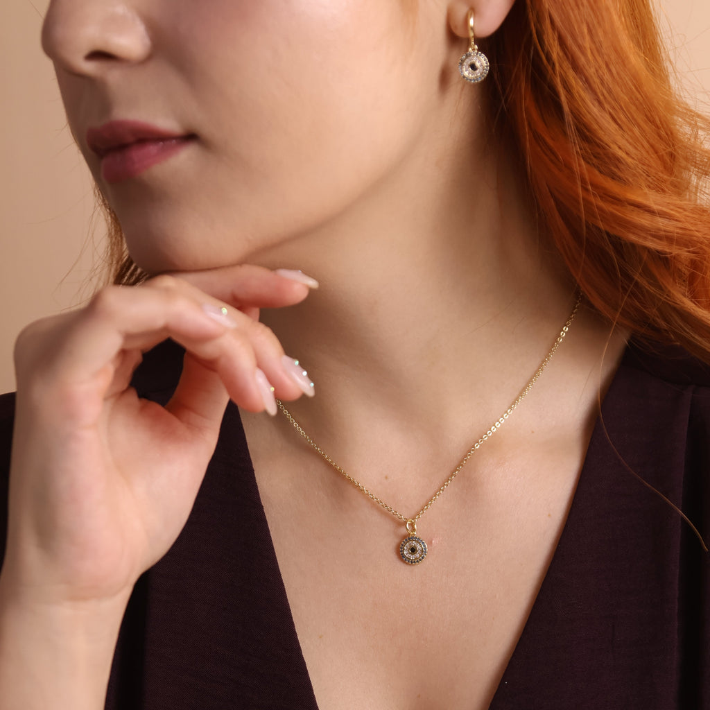 18k Gold Filled Protection Mandala Necklace