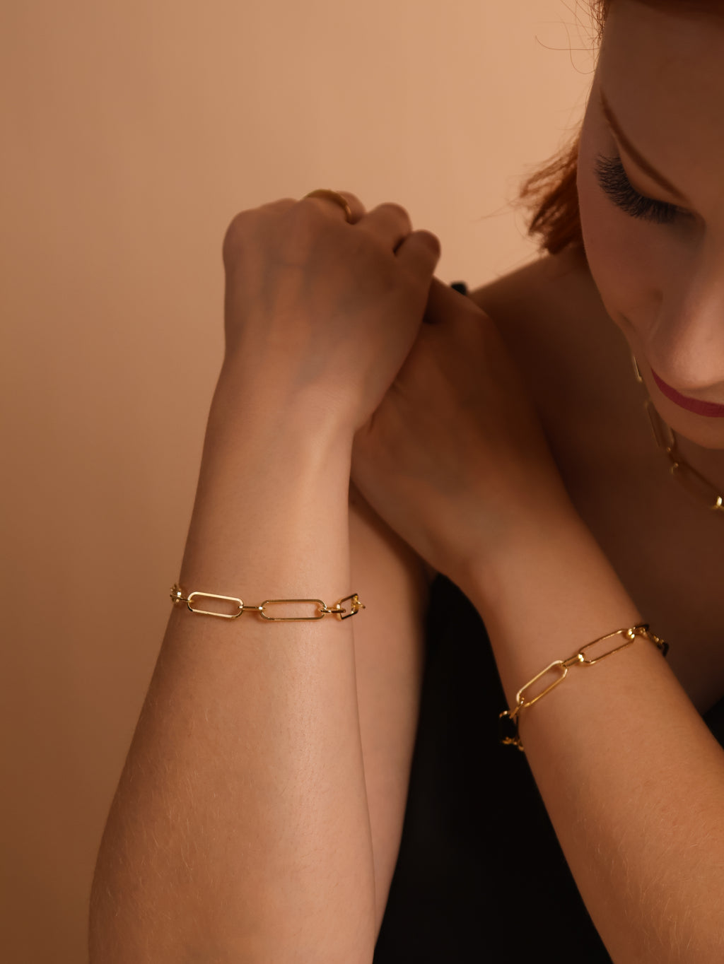 18K Gold Filled Oversized Paperclip Bracelet