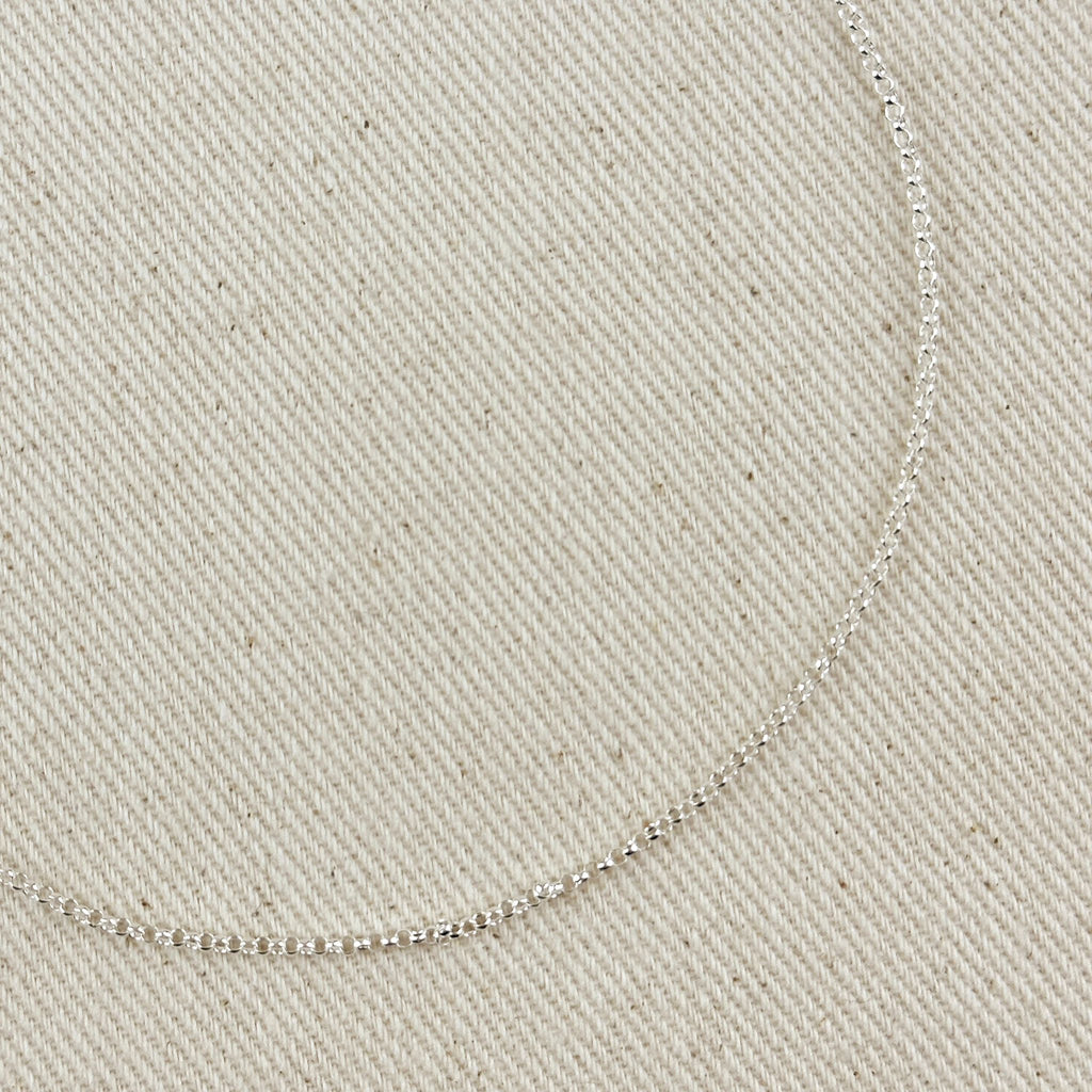 Sterling Silver Round Rolo Chain 1.5mm