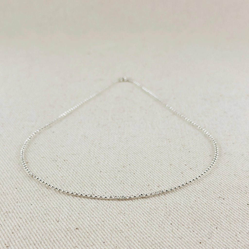 Sterling Silver Round Rolo Chain 1.5mm