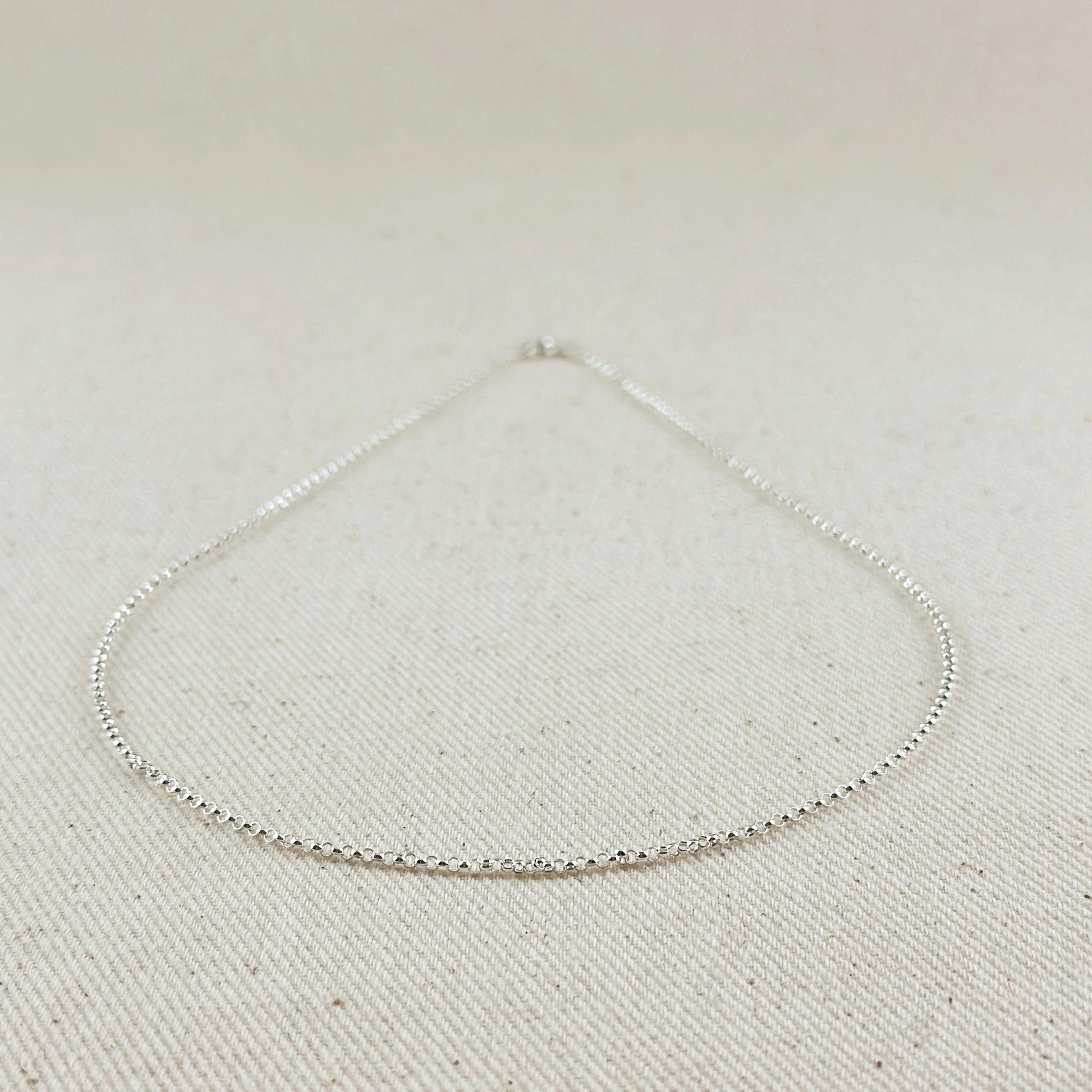 Sterling Silver Round Rolo Chain 1.5mm