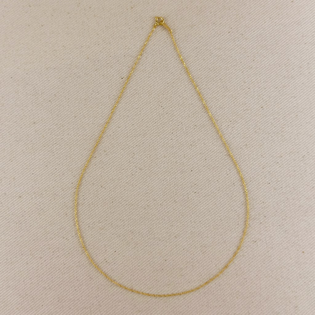 18k Solid Gold Singapore Chain