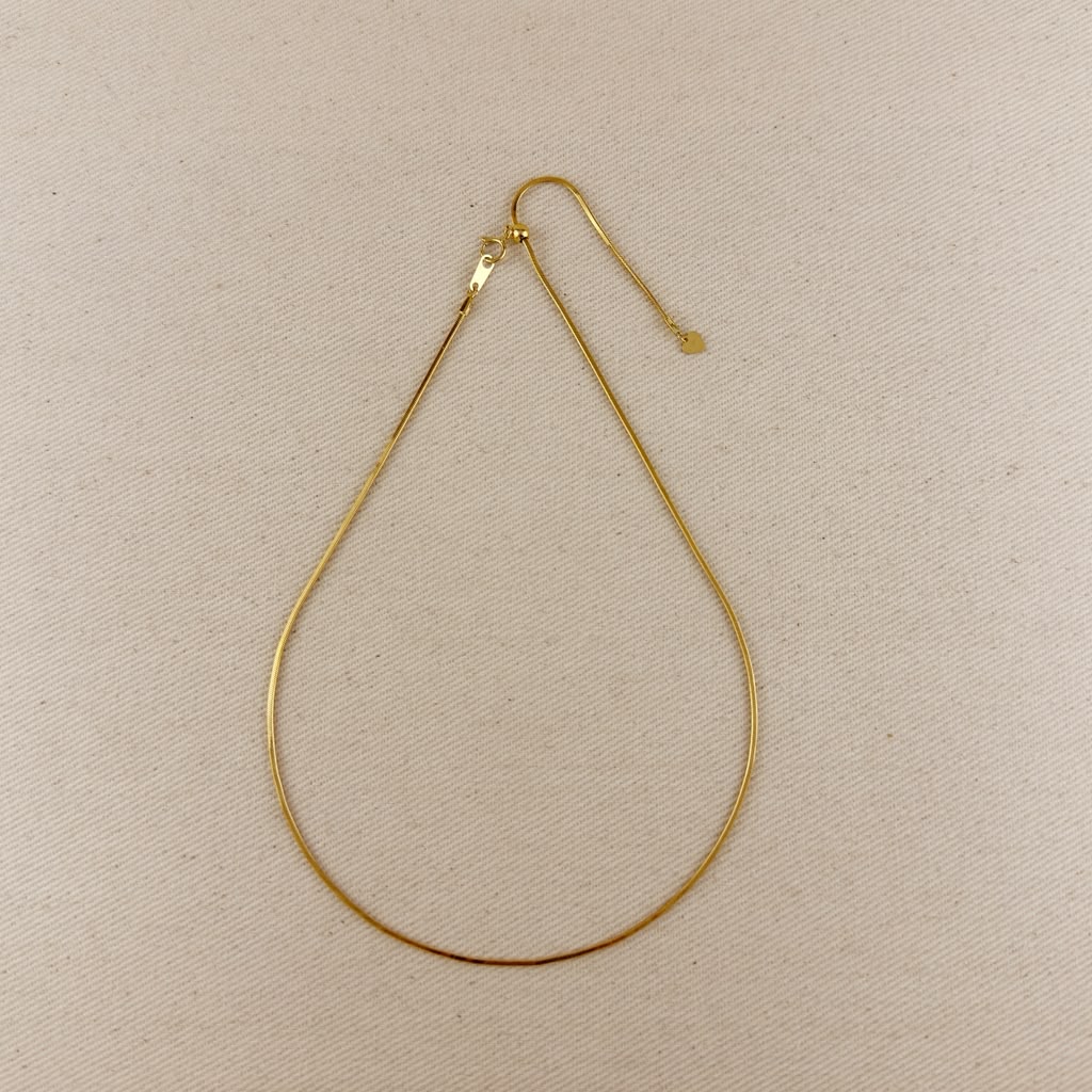 18k Solid Gold Herringbone Chain