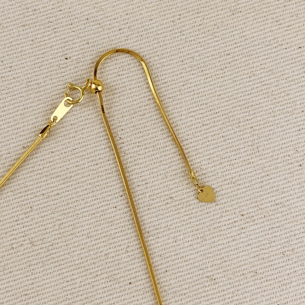 18k Solid Gold Herringbone Chain