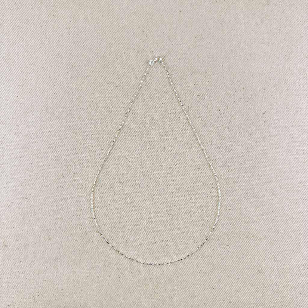 Sterling Silver Diamond Cut Bead Chain 1.0mm