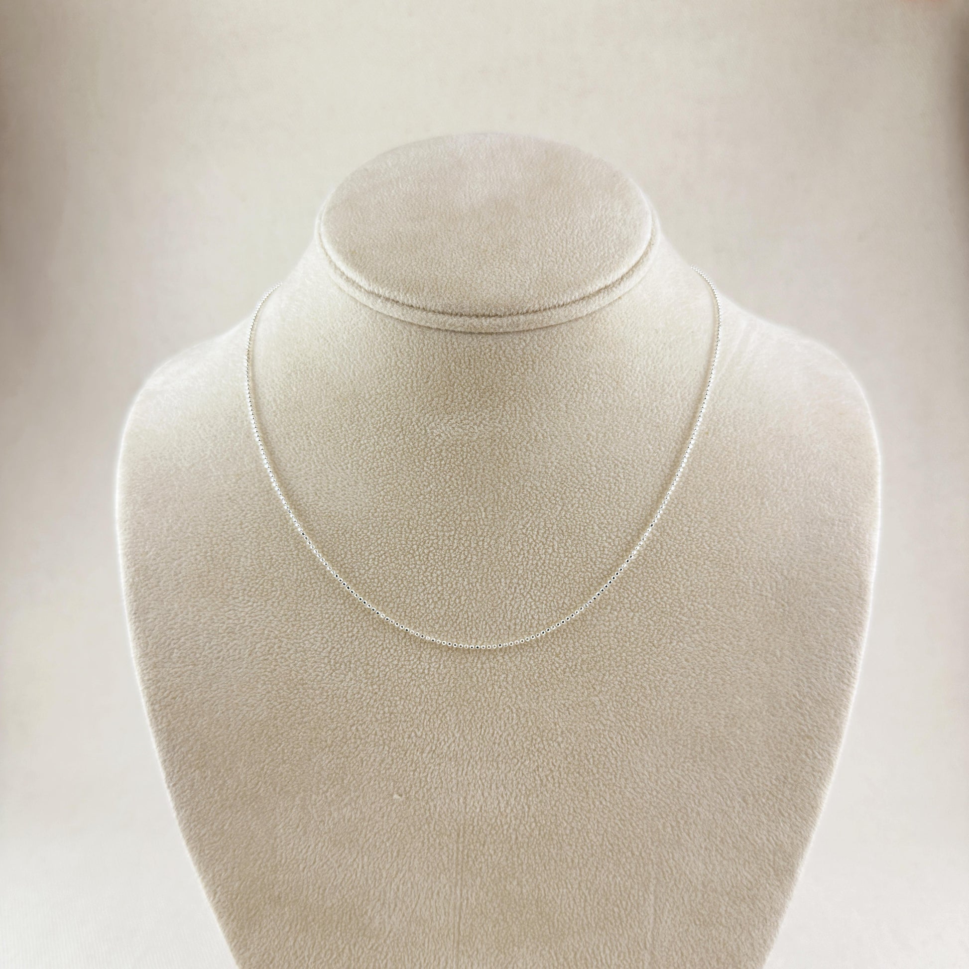 Sterling Silver Diamond Cut Bead Chain 1.0mm