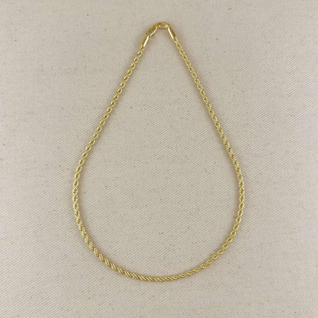 18k Gold Filled Rope Chain In 3.0mm Thickness Gold Chain