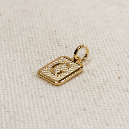 Textured Initial Plate Pendant