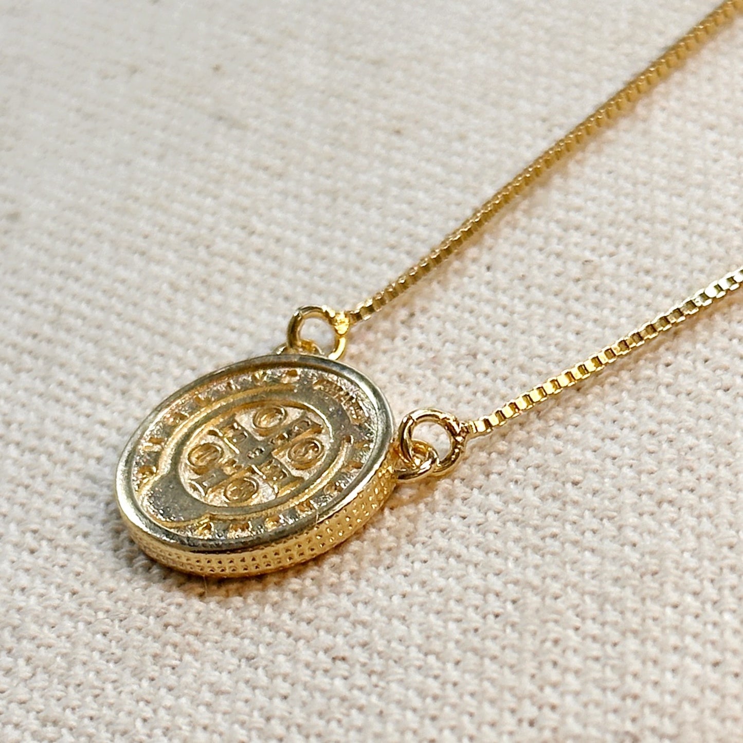 Saint Benedict Double Sided Medal Necklace