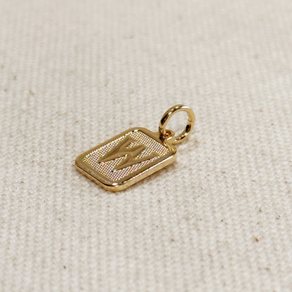 Textured Initial Plate Pendant