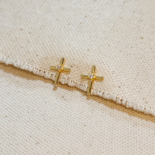 Mini Cross Stud Earrings