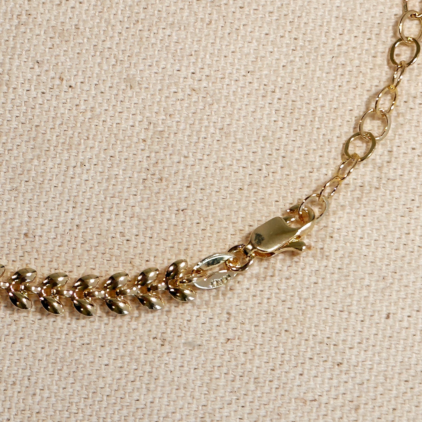 18k Gold Filled Leaf Choker Necklace