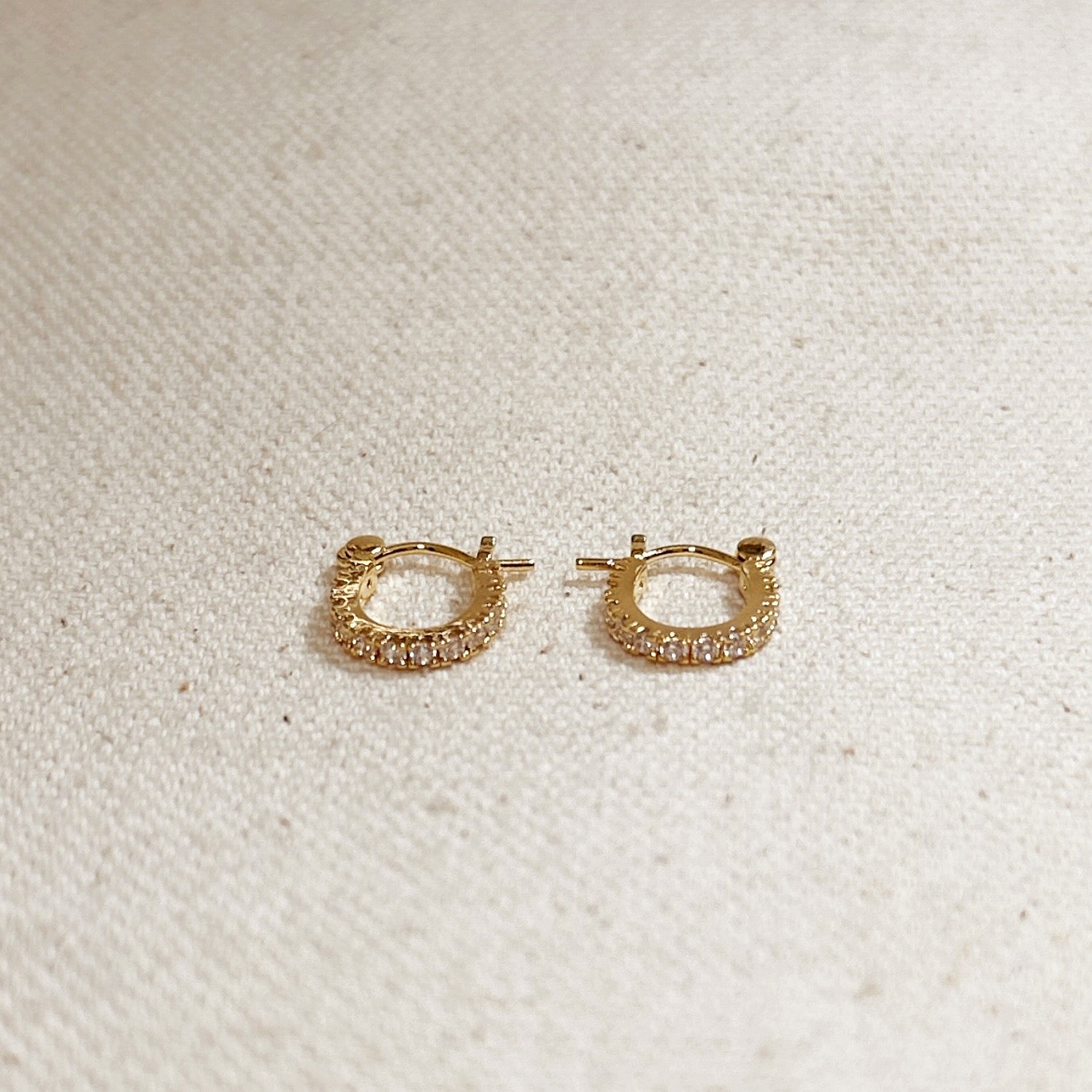 Mini CZ Clicker Earrings