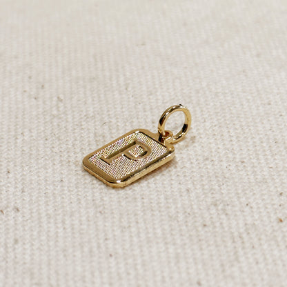 Textured Initial Plate Pendant