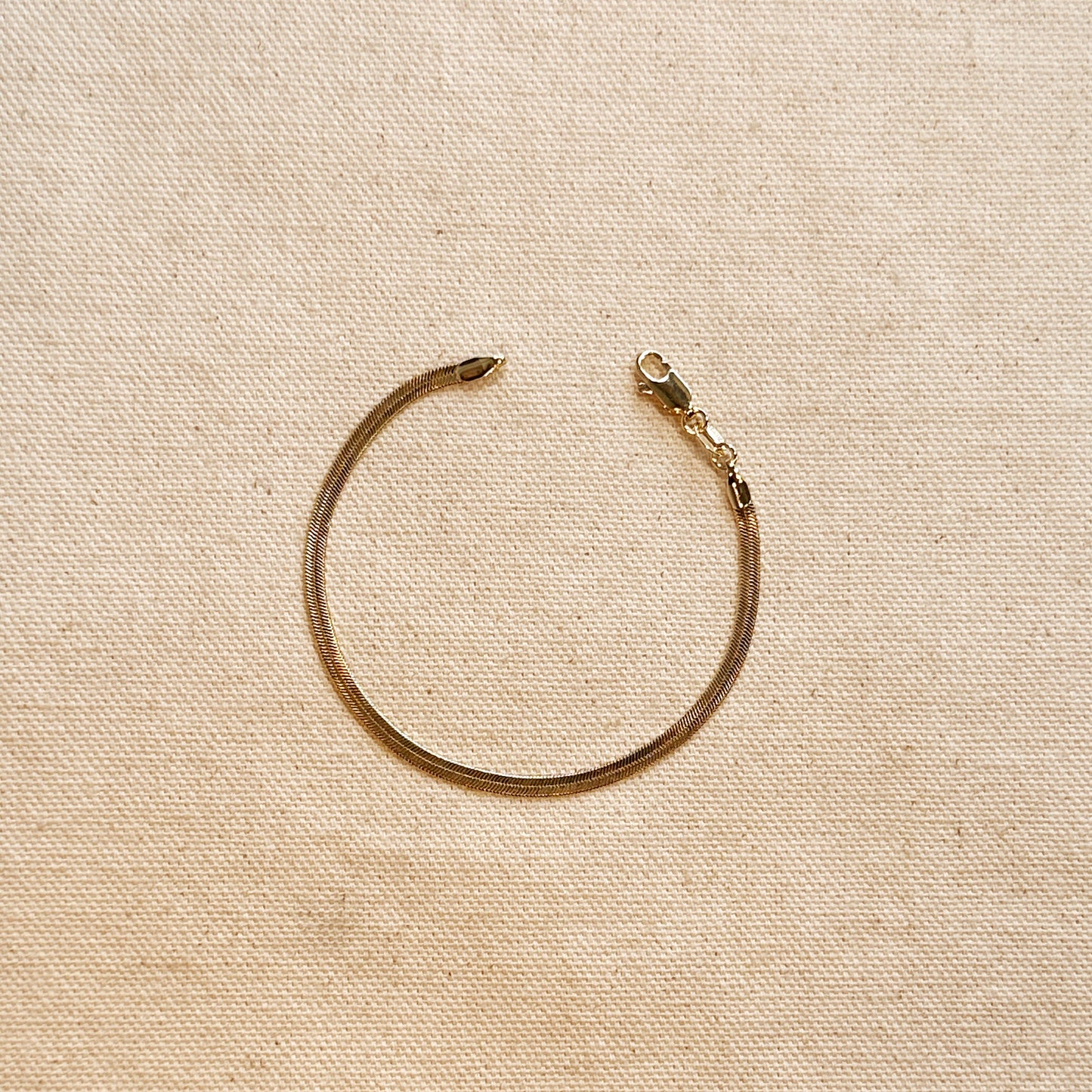 18k Gold Filled 3.0mm Thickness Herringbone Bracelet