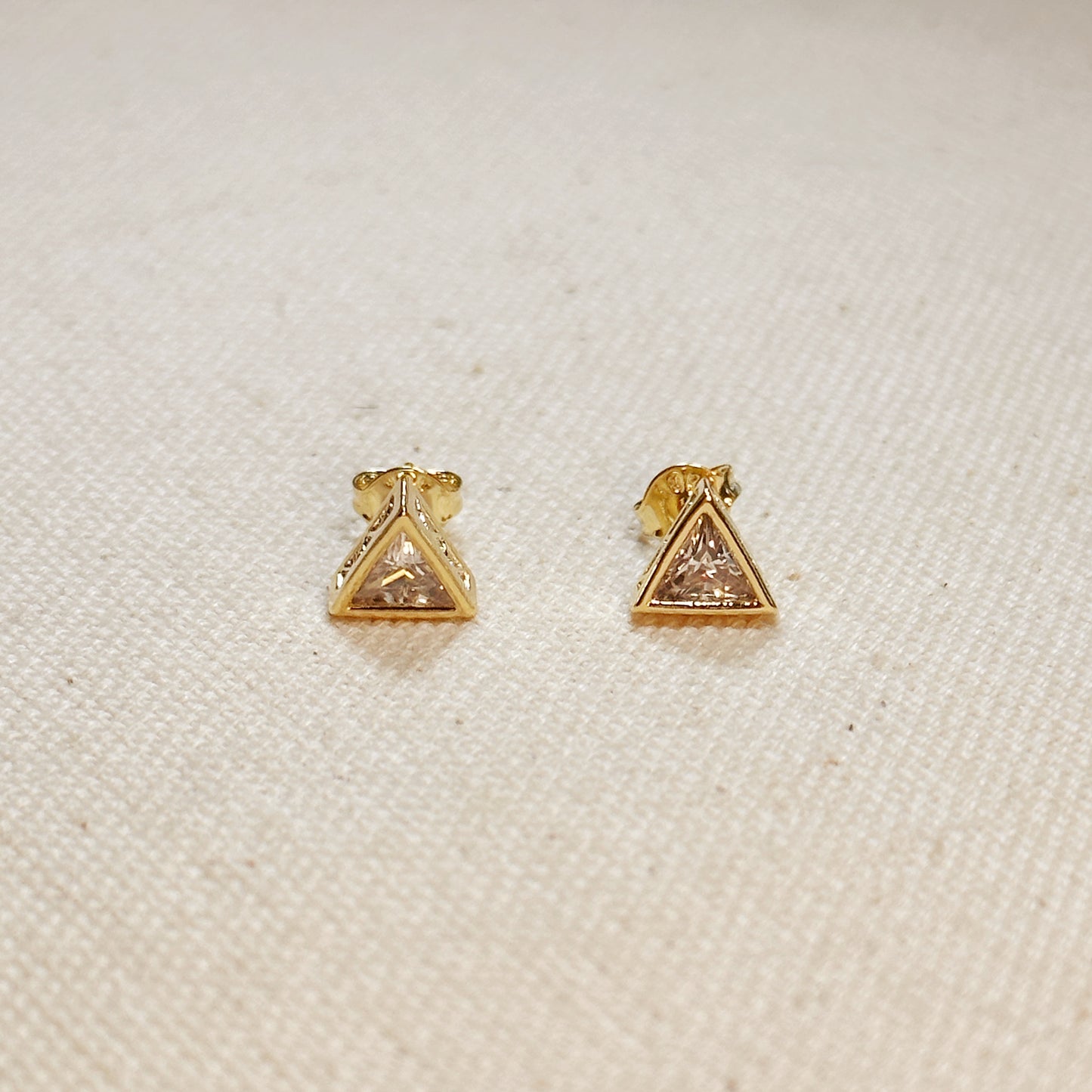 Triangle CZ Stud Earrings