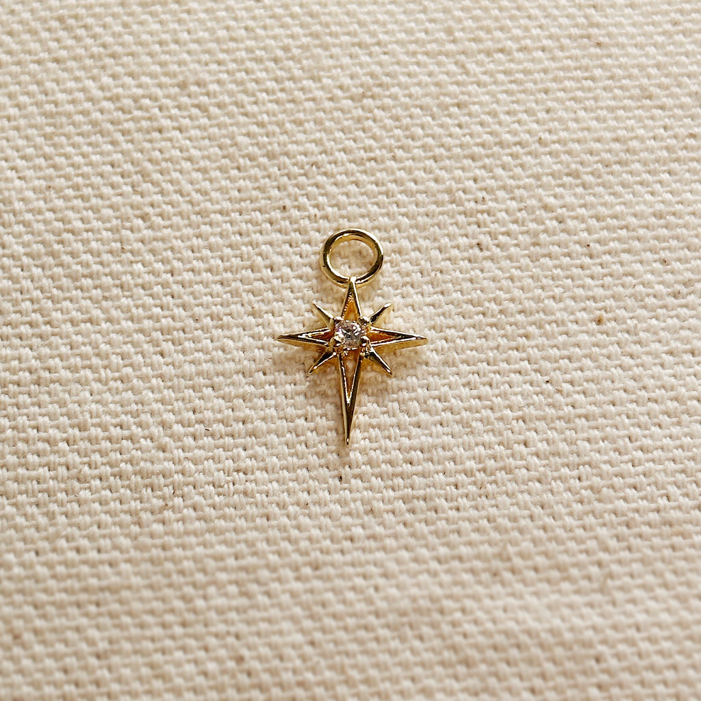 Mini Starburst Cubic Zirconia Earring Charm