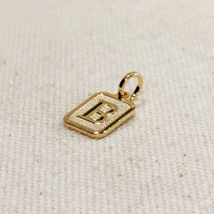 Textured Initial Plate Pendant