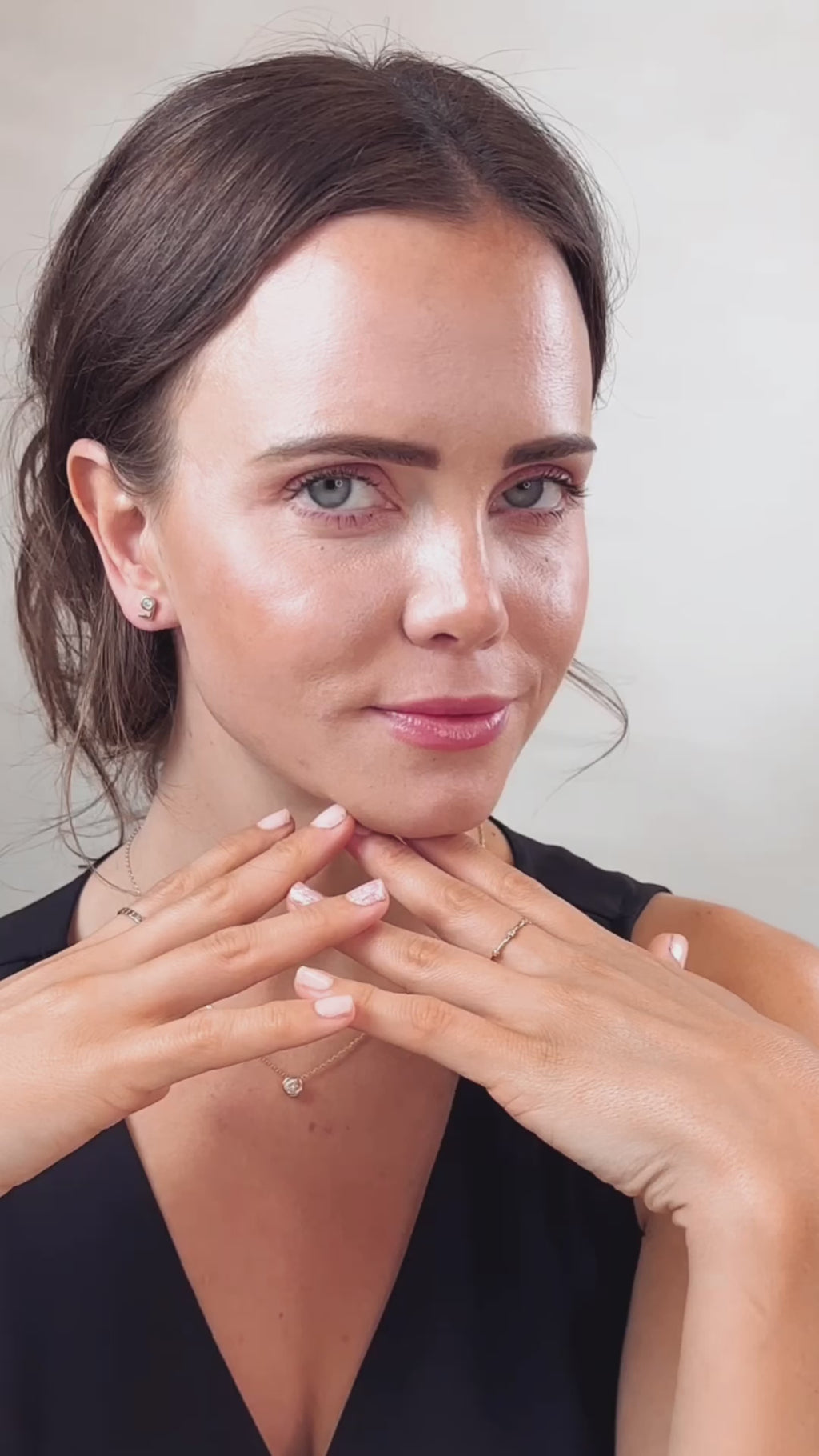 18k Gold Filled CZ LO-VE Stud