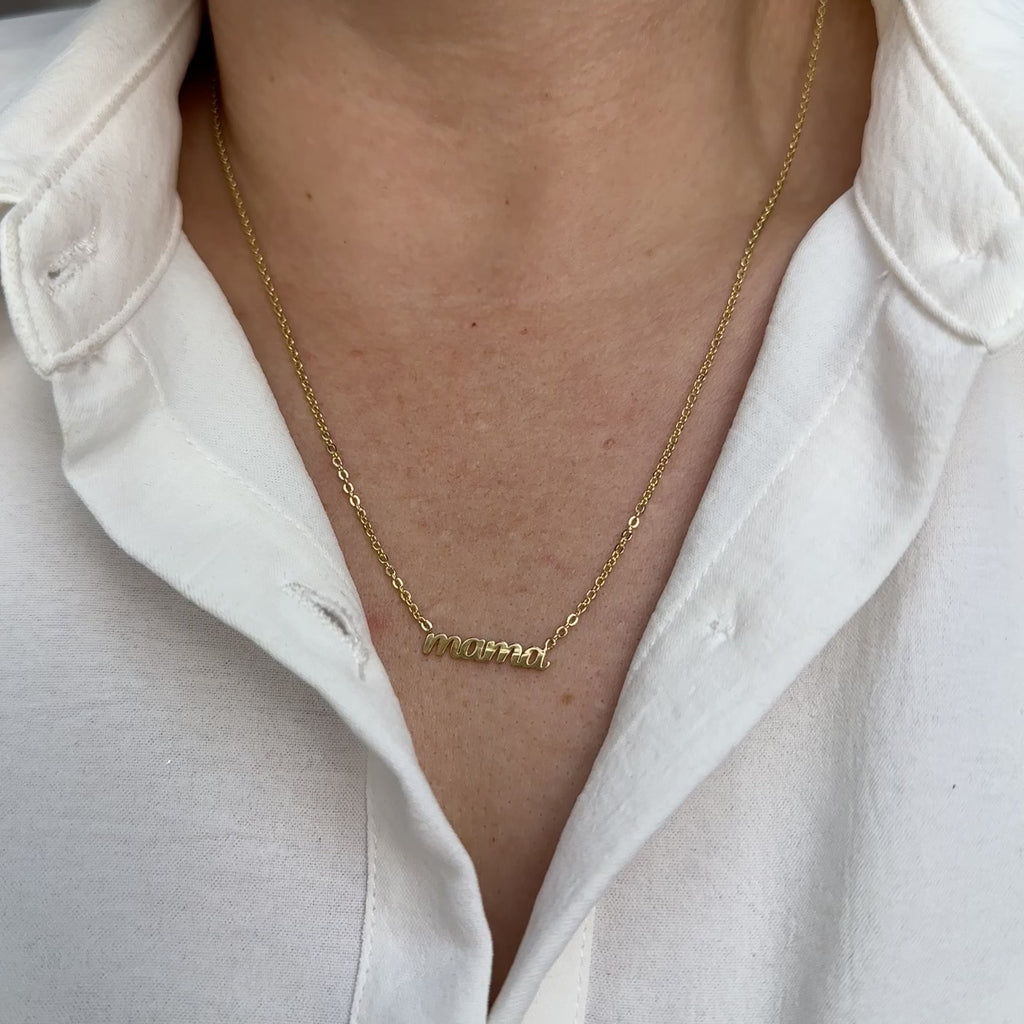 18k Gold Filled Mama Necklace
