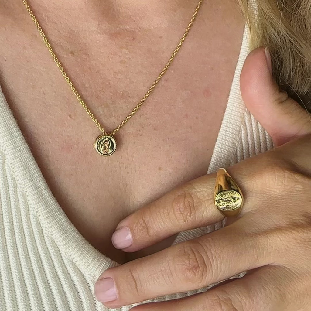 18k Gold Filled Mini Lady Guadalupe Necklace