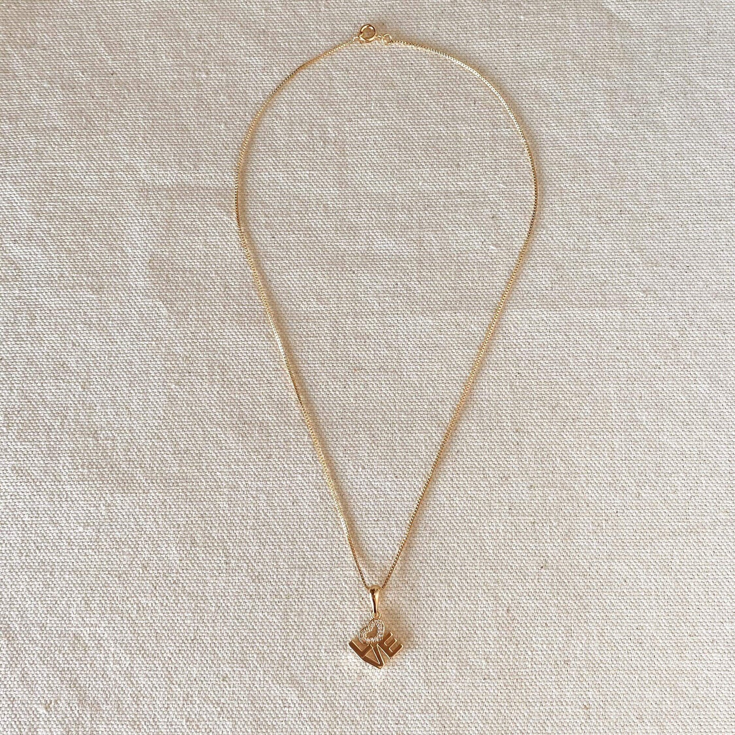 GoldFi 18K Gold Filled Love Letter Stack Necklace