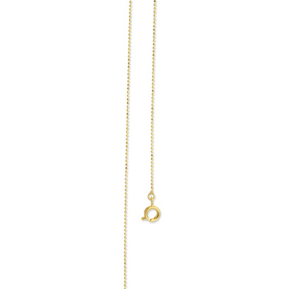 GoldFi 18k Gold Filled 1.0mm Ball Chain Diamond Cut Thin Delicate Chain