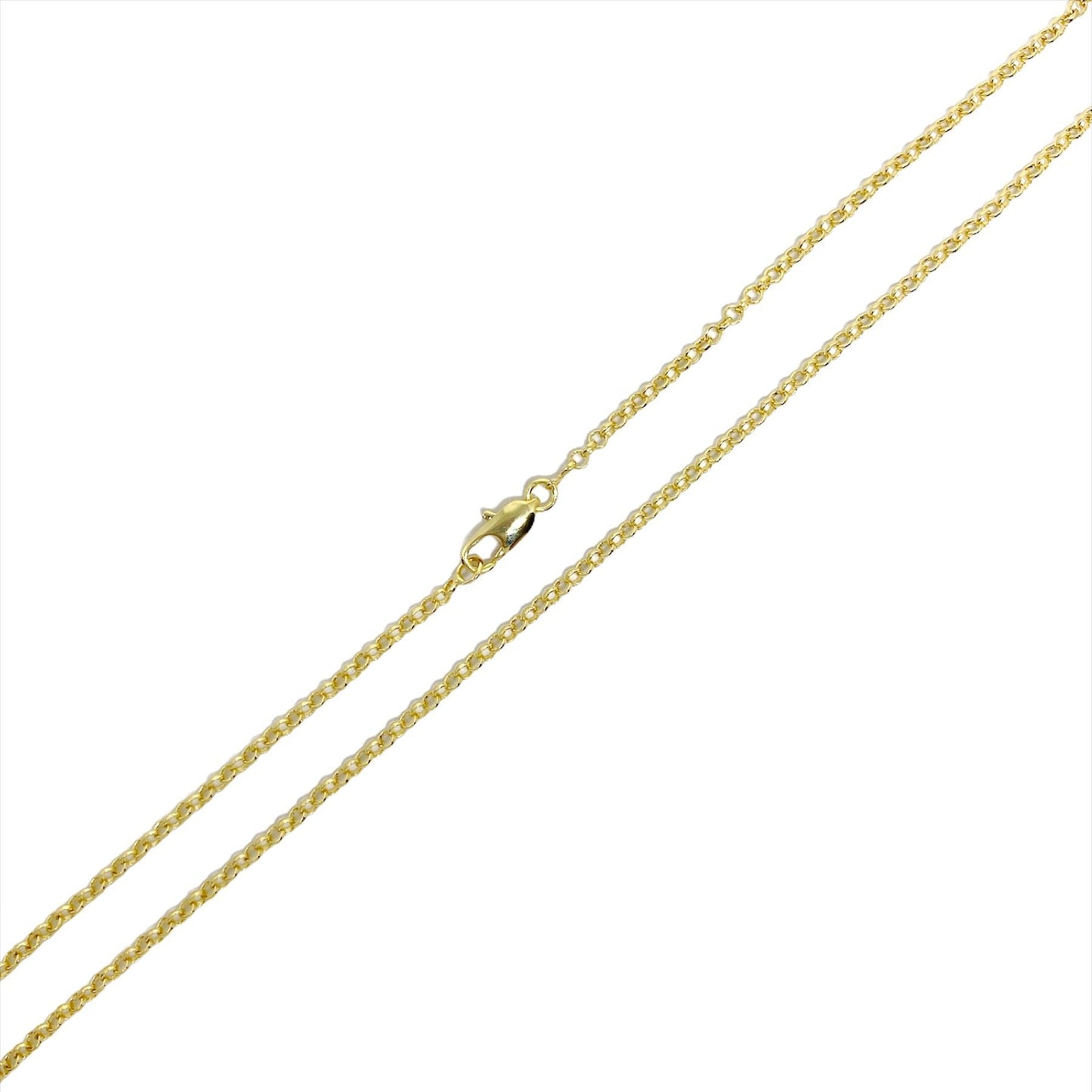 18k Gold Filled 2.5mm Rolo Chain Available in 16", 18", 20", 24"