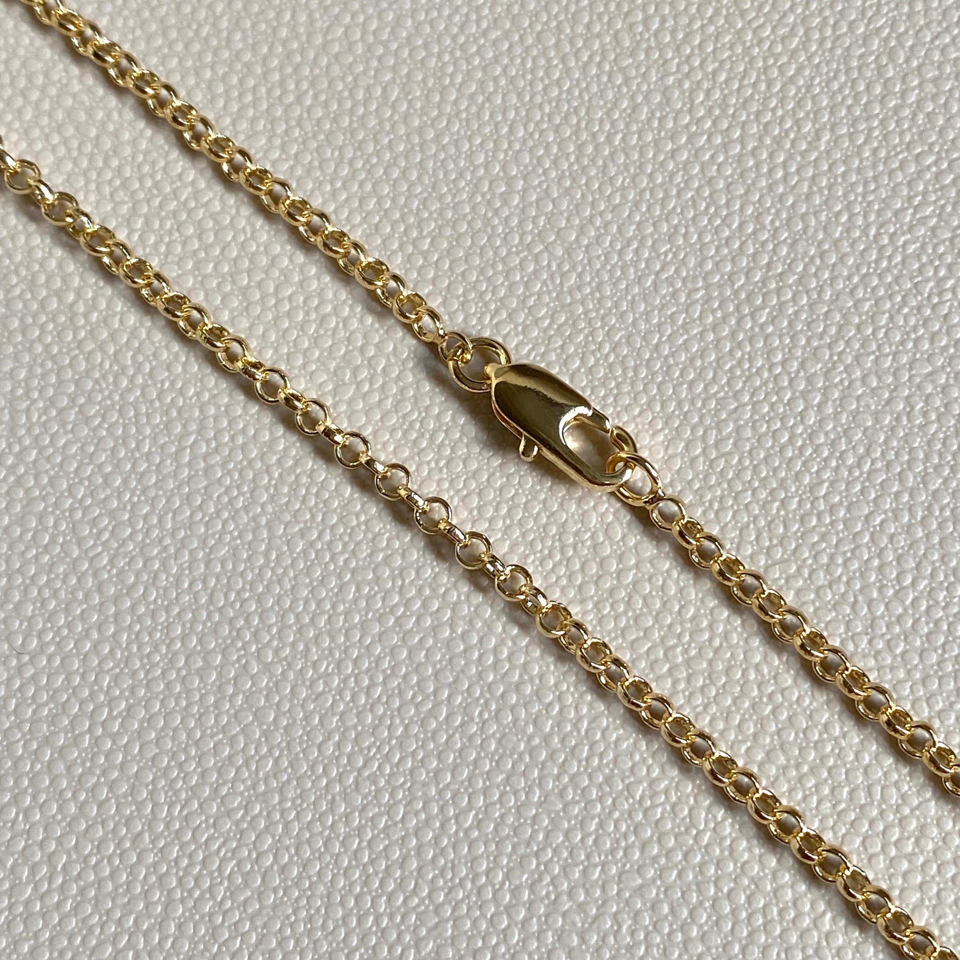 18k Gold Filled 2.5mm Rolo Chain Available in 16", 18", 20", 24"