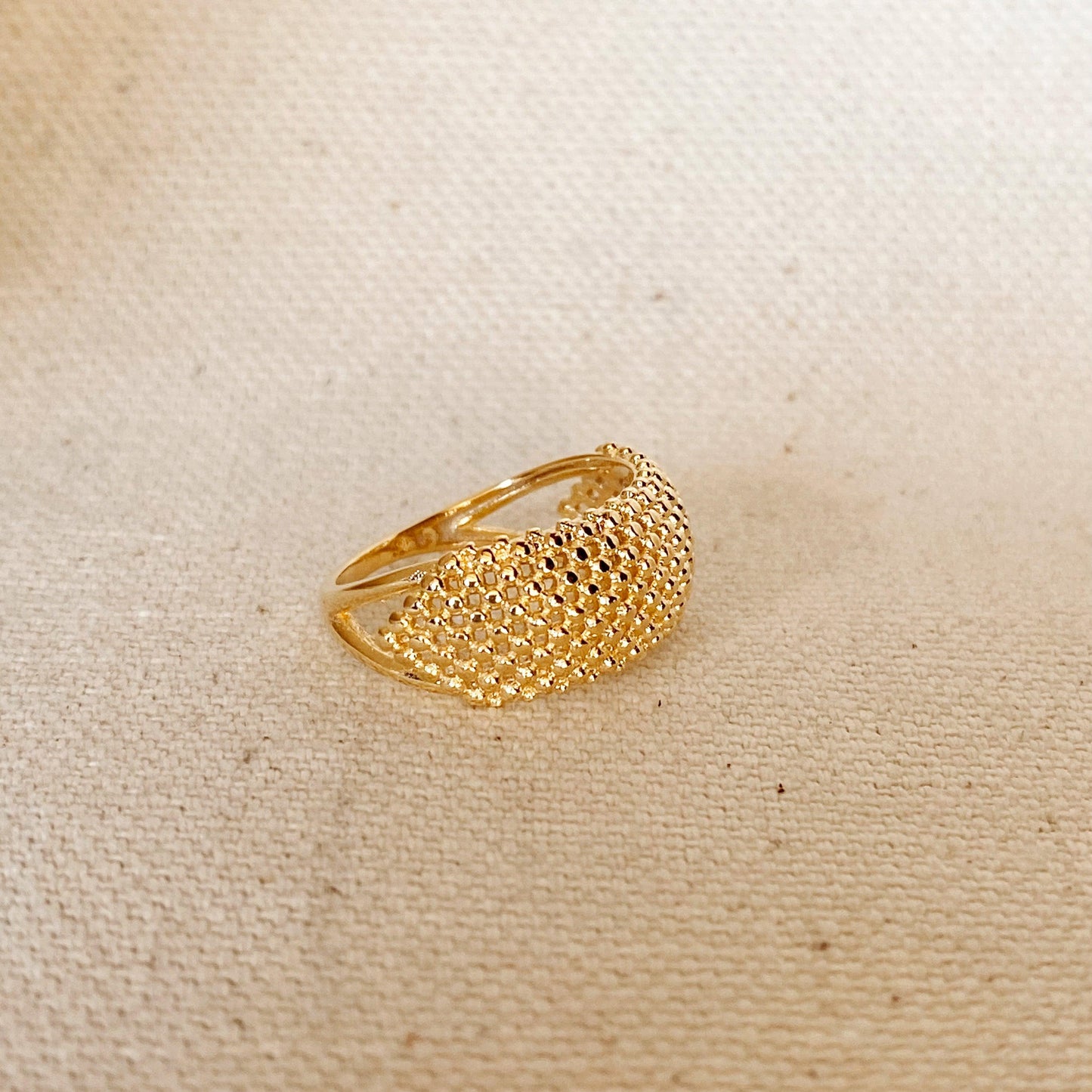 GoldFi 18k Gold Filled Bead Cluster Ring