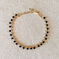 GoldFi 18k Gold Filled Black Beaded Bracelet