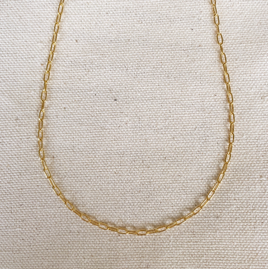18k Gold Filled Cable Link Chain 2.5mm Thick And Sizes in 18", 20", 24", 27" Gold Chain Component