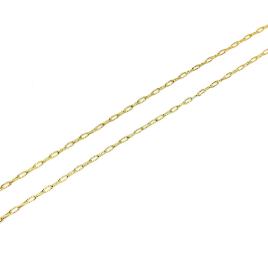 18k Gold Filled Cable Link Chain 2.5mm Thick And Sizes in 18", 20", 24", 27" Gold Chain Component