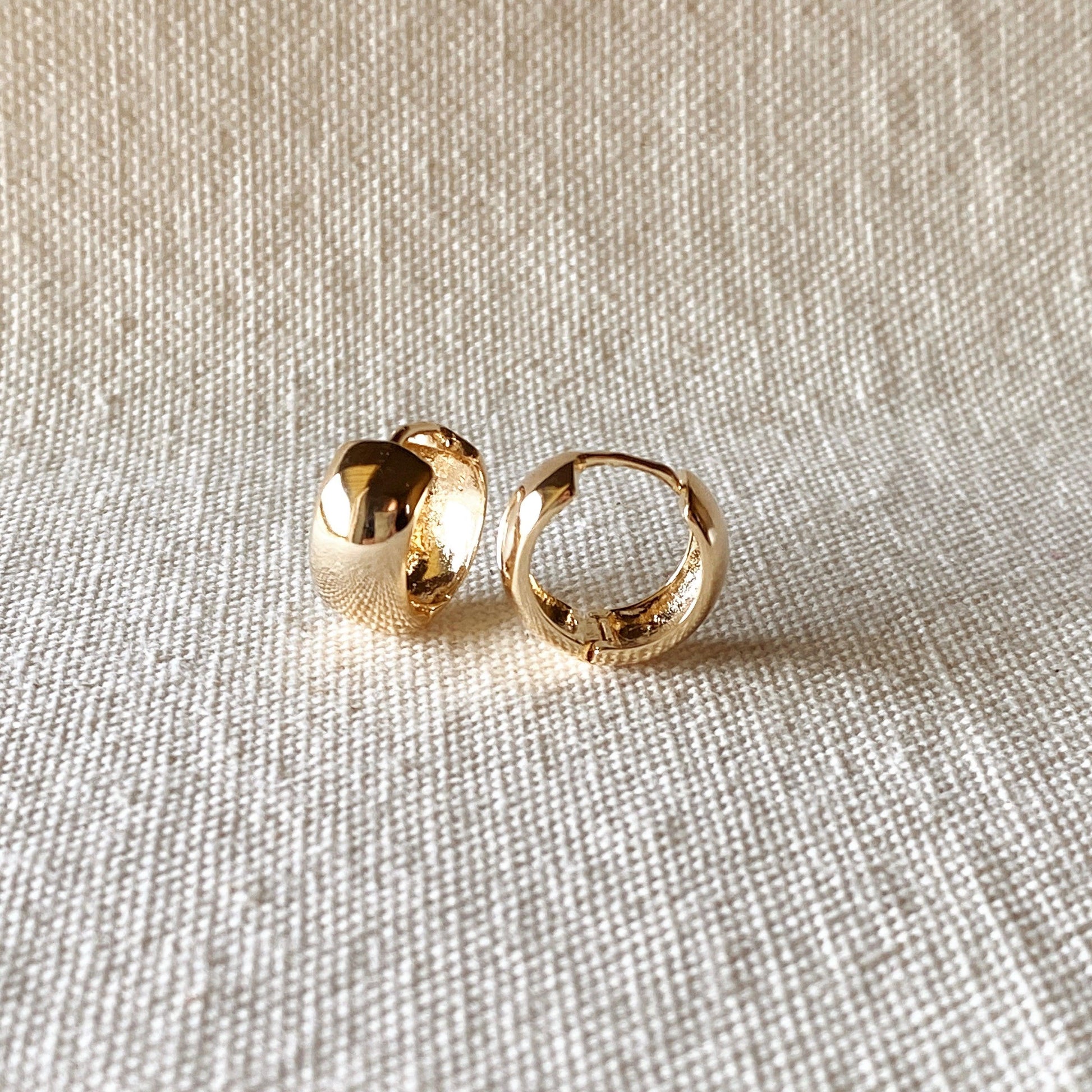 GoldFi 18k Gold Filled Chunky Clicker Earrings