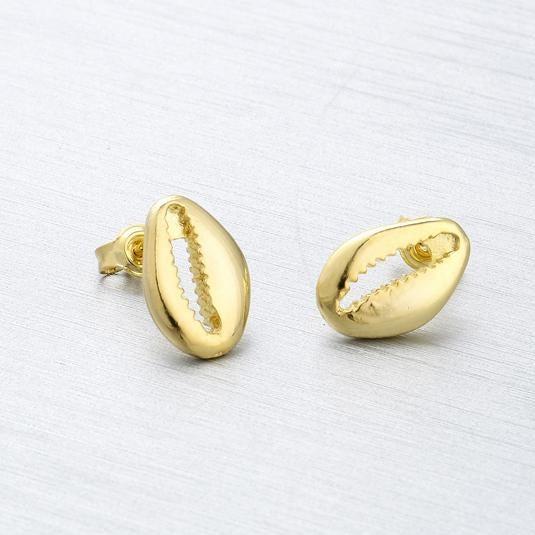 GoldFi 18k Gold Filled Cowrie Shell Protection Earrings