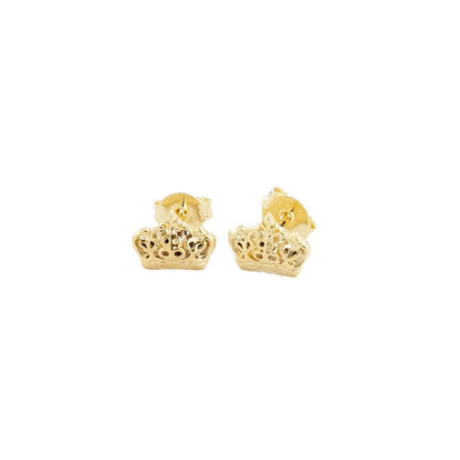 GoldFi 18k Gold Filled Crown Stud Earrings