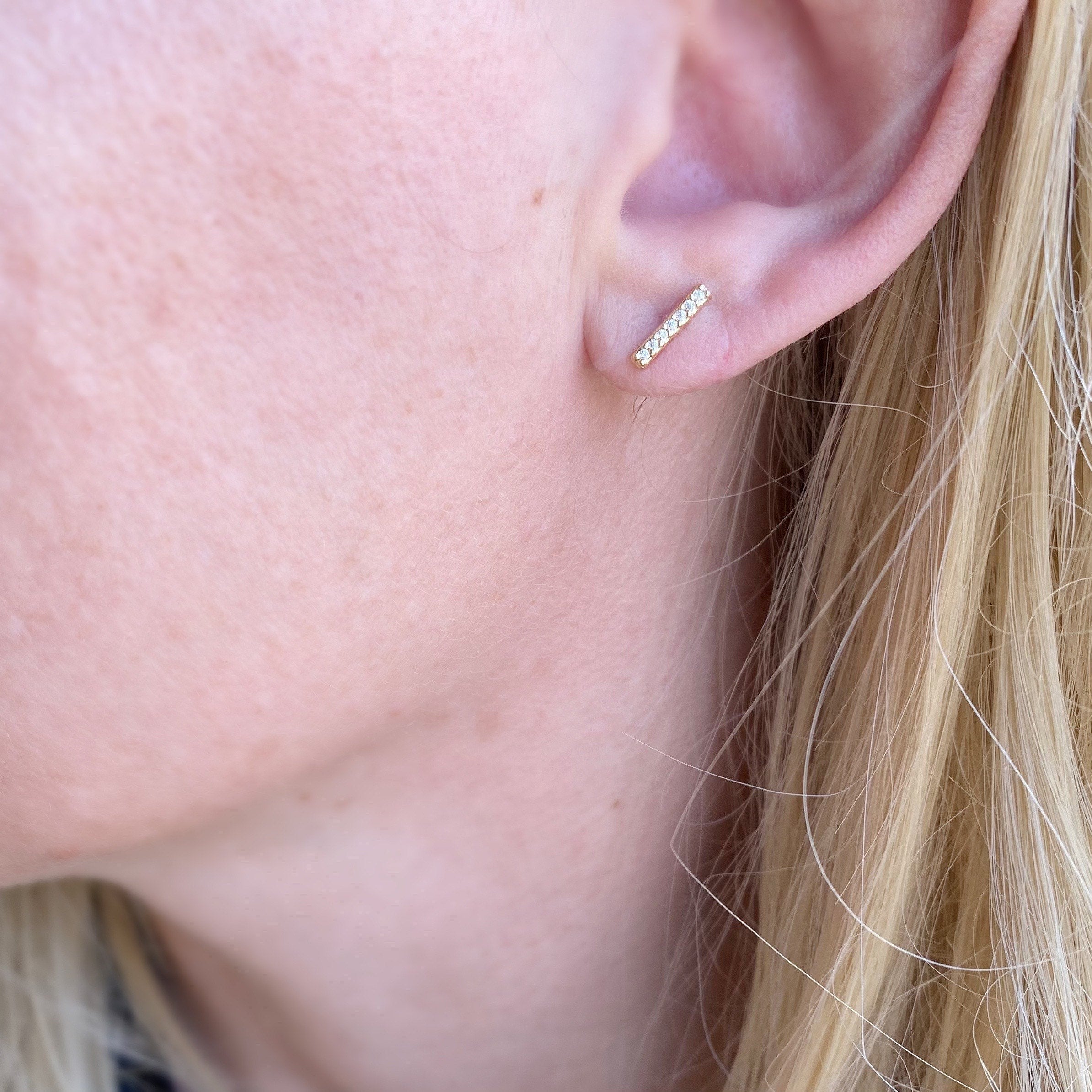 Dainty on sale bar earrings