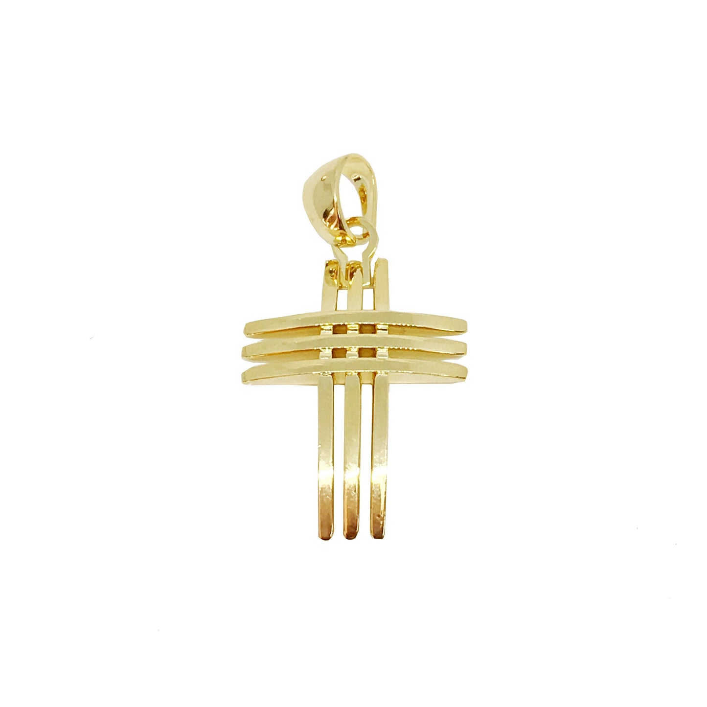 GoldFi 18k Gold Filled Deluxe Unisex Cross Pendant
