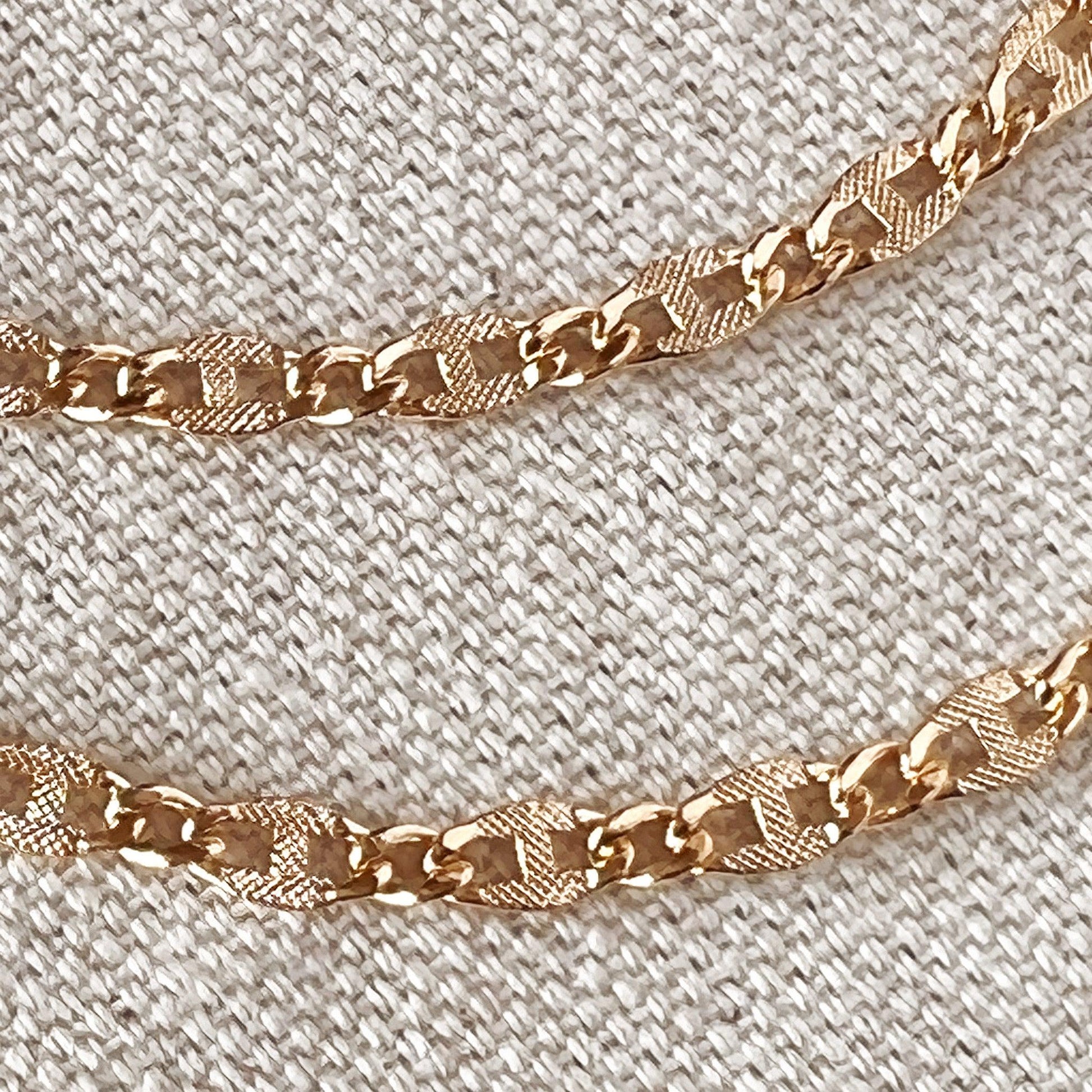 GoldFi 18k Gold Filled Detailed Chain Jewelry