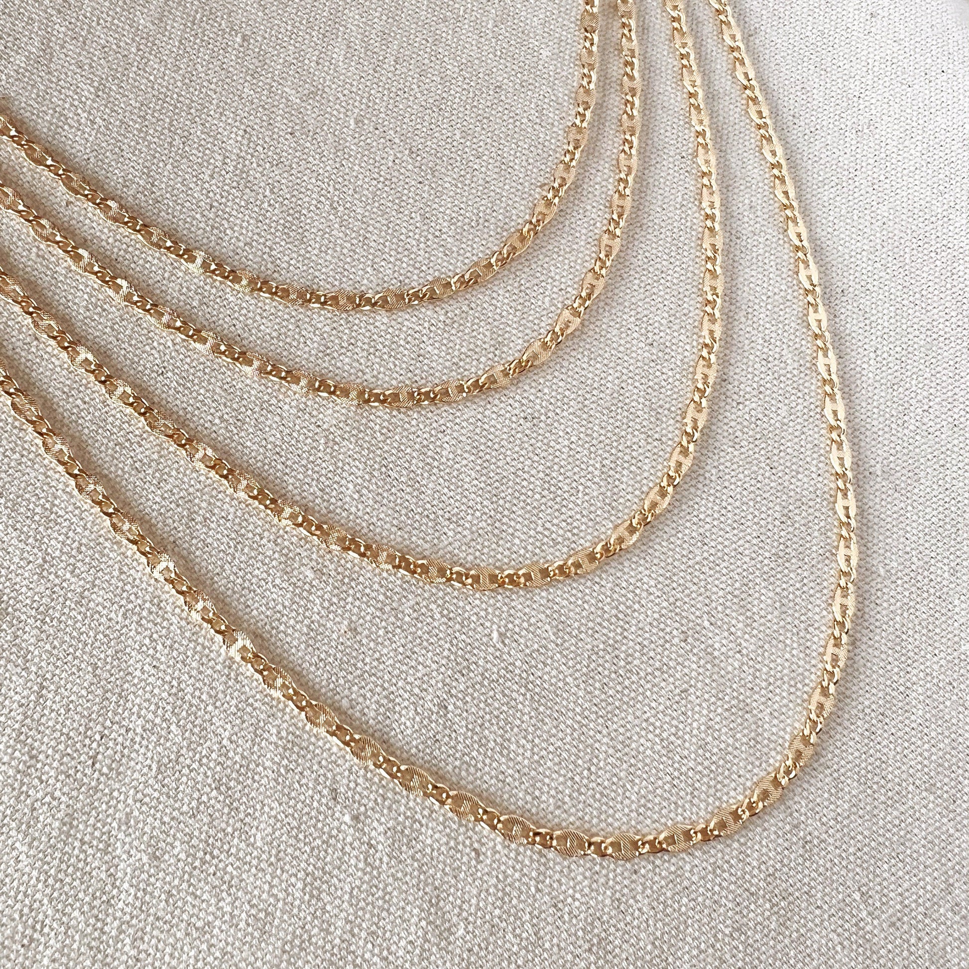GoldFi 18k Gold Filled Detailed Chain Jewelry
