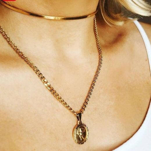 GoldFi 18k Gold Filled Diamond Cut Cupid Necklace