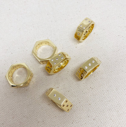 GoldFi 18k Gold Filled Dice Ring For Wholesale and Jewelry Supplies